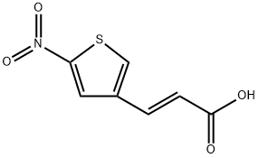 (E)-3-(5-Nitrothiophen-3-yl)acrylic acid 化学構造式