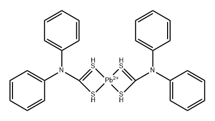 (T-4)-双(二苯基二硫代氨基甲酸-S,S')铅 结构式