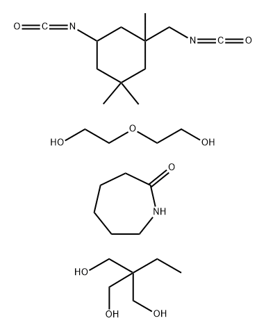 2H-Azepin-2-one, hexahydro-, polymer with 2-ethyl-2-(hydroxymethyl)-1,3-propanediol, 5-isocyanato-1-(isocyanatomethyl)-1,3,3-trimethylcyclohexane and 2,2'-oxybis[ethanol]|2H-氮杂卓-2-酮与六氢和2-乙基-2-(羟甲基)-1,3-丙二醇、5-异氰酸基-1-(异氰酸根合甲基)-1,3,3-三甲基环己烷和2,2'-氧双(乙醇)的聚合物