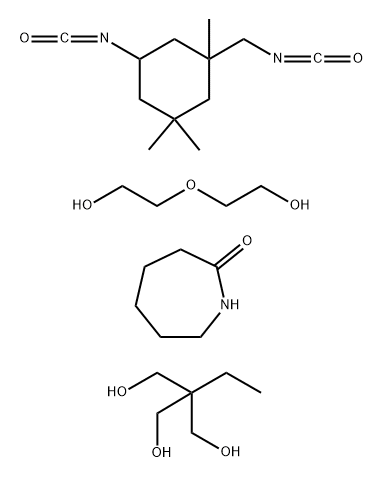 2H-Azepin-2-one, hexahydro-, polymer with 2-ethyl-2-(hydroxymethyl)-1,3-propanediol, 5-isocyanato-1-(isocyanatomethyl)-1,3,3-trimethylcyclohexane and 2,2'-oxybis[ethanol] Struktur