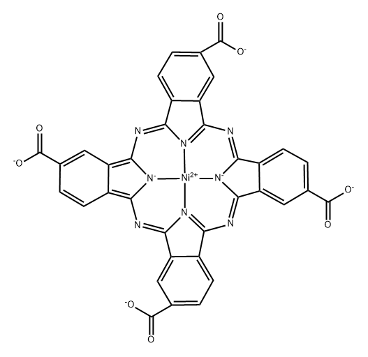 (SP-4-1)-[29H,31H-酞菁-2,9,16,23-四羧基(6-)-N29,N30,N31,N32]镍酸(4-), 757904-74-8, 结构式