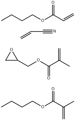 2-Methyl-2-propenoic acid, butyl ester polymer with butyl 2-propenoate, oxiranylmethyl 2-methyl-2-propenoate and 2-propenenitrile,75818-72-3,结构式