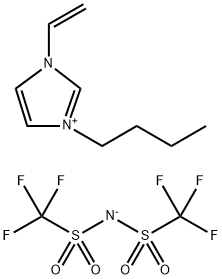 1-乙烯基-3-丁基咪唑三氟甲烷磺酰亚胺盐,758716-72-2,结构式