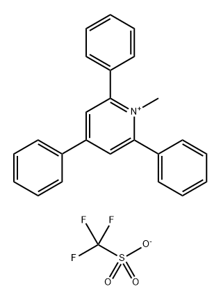 1-甲基-2,4,6-三苯基吡啶-1-鎓三氟甲基磺酸盐,76016-86-9,结构式
