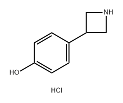 Phenol, 4-(3-azetidinyl)-, hydrochloride (1:1) Structure