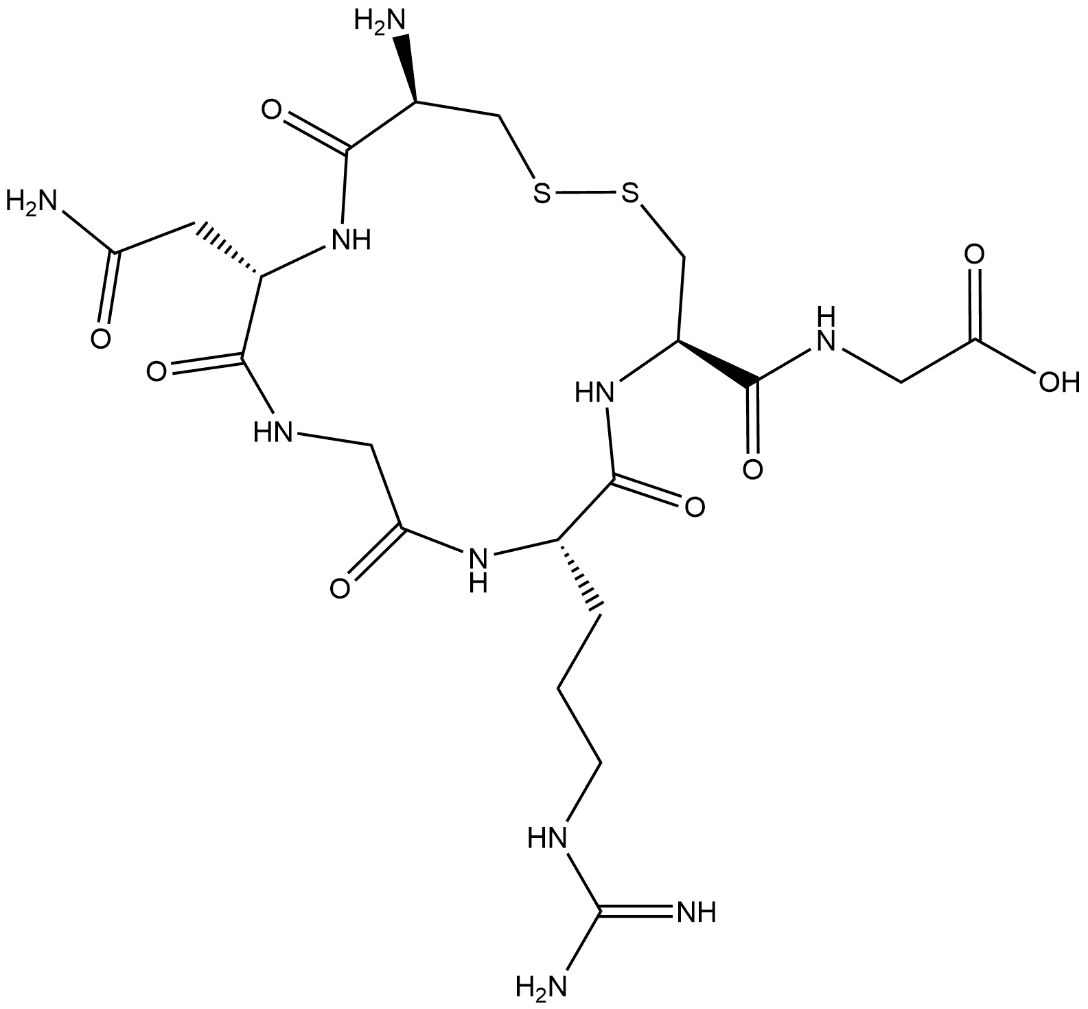 Glycine, L-cysteinyl-L-asparaginylglycyl-L-arginyl-L-cysteinyl-, cyclic (1→5)-disulfide|靶向CD13多肽