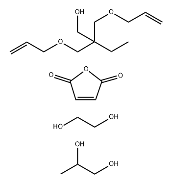 2,5-Furandione, polymer with 2,2-bis[(2-propenyloxy)-methyl]-1-butanol, 1,2-ethanediol and 1,2-propanediol 化学構造式