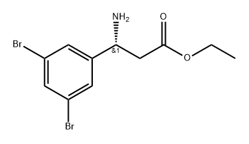 Benzenepropanoic acid, β-amino-3,5-dibromo-, ethyl ester, (βR)-|