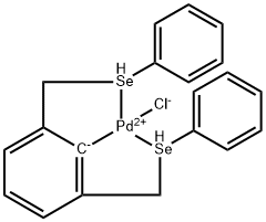 Chloro{2,6-bis[(phenylseleno-Se)methyl]phenyl-C}palladium(II),761459-93-2,结构式