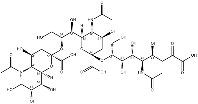 N-乙酰神经氨酸三聚体Α(2-8),76152-09-5,结构式