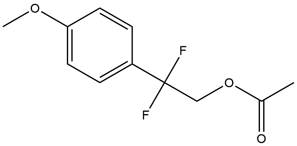 Benzeneethanol, β,β-difluoro-4-methoxy-, 1-acetate Struktur