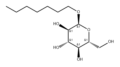 α-D-Glucopyranoside, heptyl,76265-95-7,结构式