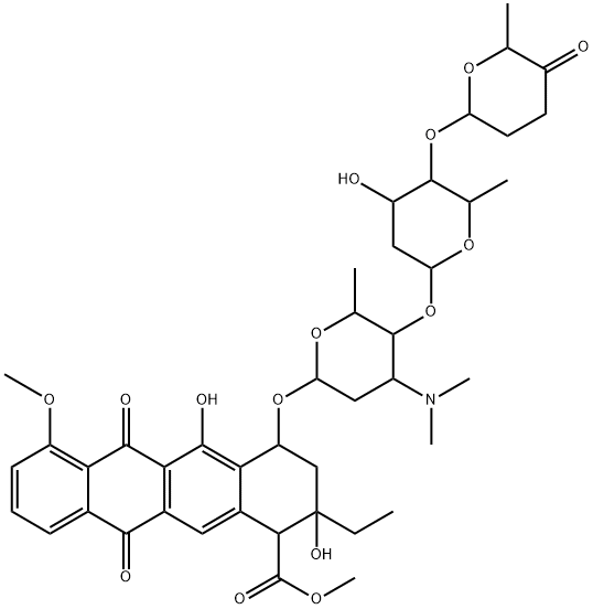 4-O-methylaclacinomycin 结构式