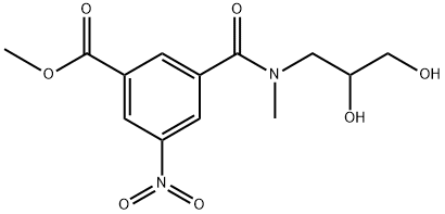 Benzoic acid, 3-[[(2,3-dihydroxypropyl)methylamino]carbonyl]-5-nitro-, methyl ester Structure