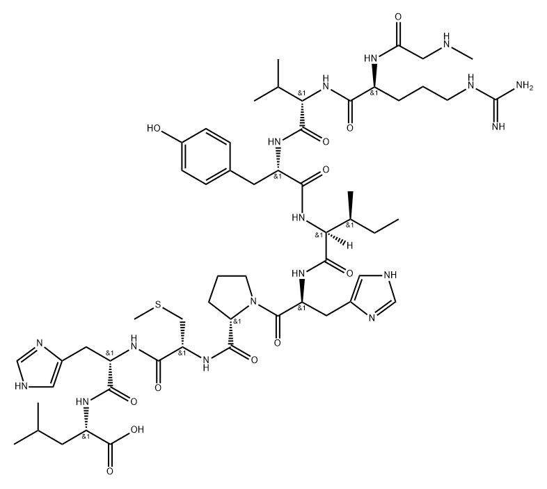 angiotensin I, Sar(1)-(S-Me)Cys(8)- 结构式