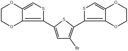 5,5'-(3-溴噻吩-2,5-二基)双(2,3-二氢噻吩并[3,4-B][1,4]二恶烷) 结构式