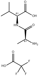 (S)-2-((S)-2-氨基丙酰胺基)-3-甲基丁酸 2,2,2-三氟乙酸盐, 76615-36-6, 结构式