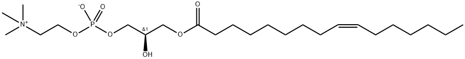3,5,9-Trioxa-4-phosphapentacos-18-en-1-aminium, 4,7-dihydroxy-N,N,N-trimethyl-10-oxo-, inner salt, 4-oxide, (7R,18Z)- 化学構造式