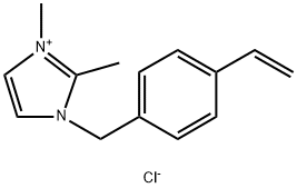 3-[(4-乙烯基苯基)甲基]-1,2-二甲基-1H-咪唑氯化盐,76796-69-5,结构式