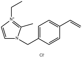 3-[(4-乙烯基苯基)甲基]-1-乙基-2-甲基-1H-咪唑氯化物,76796-71-9,结构式