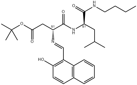 D-Leucinamide, [N(E)]-N-[(2-hydroxy-1-naphthalenyl)methylene]-D-α-aspartyl-N-butyl-, 1,1-dimethylethyl ester,768392-78-5,结构式