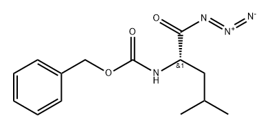 Carbamic acid, N-[(1S)-1-(azidocarbonyl)-3-methylbutyl]-, phenylmethyl ester 化学構造式