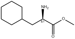 Cyclohexanepropanoic acid, α-amino-, methyl ester, (αR)- 化学構造式