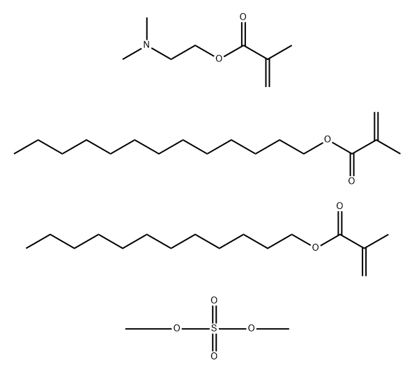 2-Propenoic acid, 2-methyl-, 2-(dimethylamino)ethyl ester, polymer with dodecyl 2-methyl-2-propenoate and tridecyl 2-methyl-2-propenoate, compd. with dimethyl sulfate|2-甲基-2-丙烯酸-2-(二甲氨基)乙酯与2-甲基-2-丙烯酸十二烷基酯和2-甲基-2-丙烯酸十三烷基酯的聚合物与二甲基硫酸盐的反应产物