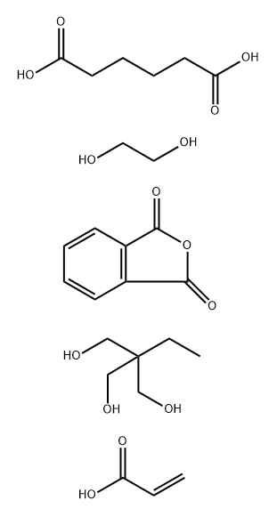 Hexanedioic acid,polymer with 1,2-ethanediol,2-ethyl-2-(hydroxymethyl)-1,3-propanediol and 1,3-isobenzofurandione,2-propenoate Structure