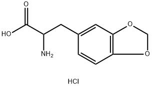 2-氨基-3-(苯并[D][1,3]二恶酚-5-基)丙酸盐酸盐,77140-84-2,结构式
