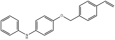 4-[(4-乙烯基苯基)甲氧基]-N-苯基苯胺, 77229-32-4, 结构式