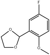 2-(5-fluoro-2-methoxyphenyl)-1,3-dioxolane 化学構造式