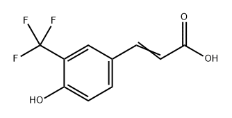 4-Hydroxy-3-(trifluoromethyl)cinnamic acid 结构式
