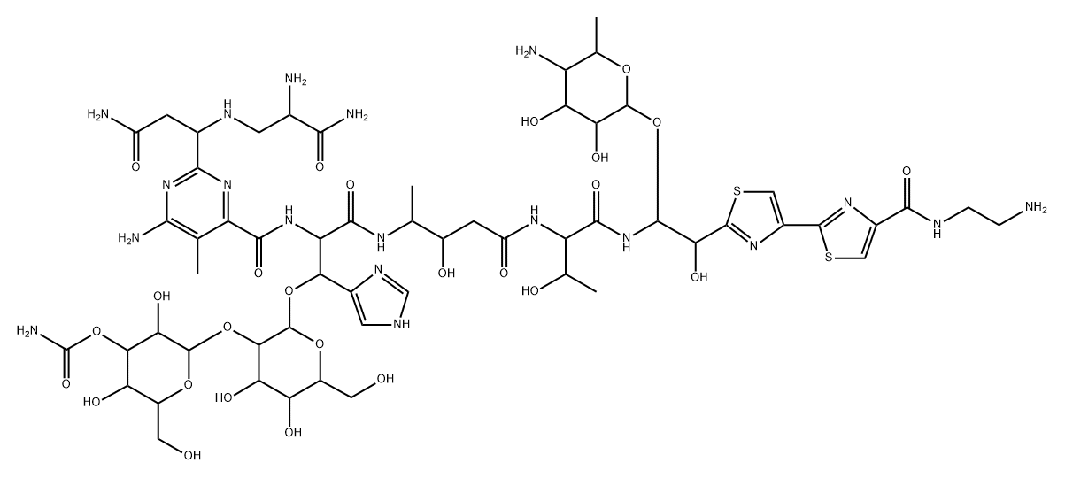 13-[(4-Amino-4,6-dideoxy-α-L-talopyranosyl)oxy]-N1-(2-aminoethyl)-19-demethyl-12-hydroxybleomycinamide Structure