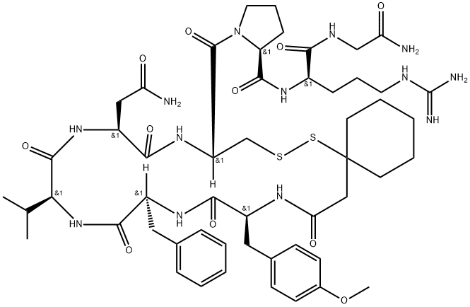 vasopressin, des-Tyr(2-methyl)-4-Val-D-8-Arg- Structure