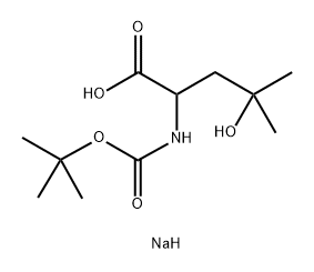 sodium 2-{[(tert-butoxy)carbonyl]amino}-4-hydroxy-4-methylpentanoate 结构式