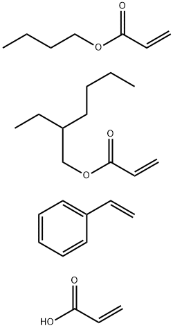 2-Propenoic acid, polymer with butyl 2-propenoate, ethenylbenzene and 2-ethylhexyl 2-propenoate 结构式