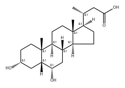 去甲去氧胆酸, 77518-23-1, 结构式