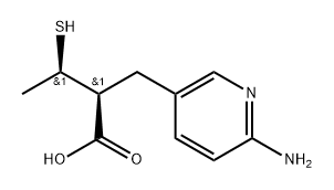 3-Pyridinepropanoic acid, 6-amino-α-[(1R)-1-mercaptoethyl]-, (αS)- Structure