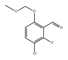 3-Chloro-2-fluoro-6-(methoxymethoxy)benzaldehyde 化学構造式