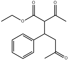 Benzenepropanoic acid, α-acetyl-β-(2-oxopropyl)-, ethyl ester Structure