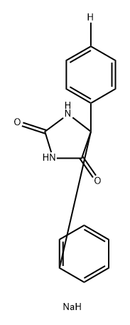 2,4-Imidazolidinedione, 5-phenyl-5-(phenyl-4-d)-, monosodium salt (9CI) Structure