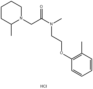 N-METHYL-2-(2-METHYLPIPERIDINO)-N-(2-(o-TOLYLOXY)ETHYL)-ACETAMIDE HYDROCHLORIDE Structure