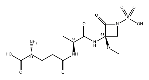 L-Alaninamide, D-γ-glutamyl-N-[(3R)-3-methoxy-2-oxo-1-sulfo-3-azetidinyl]- (9CI), 77900-75-5, 结构式