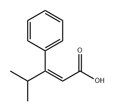 4-methyl-3-phenylpent-2-enoic acid 结构式