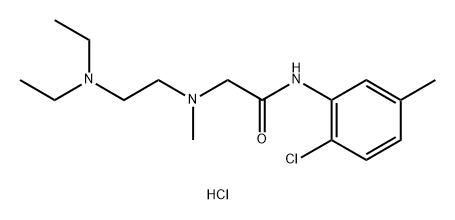 m-Acetotoluidide, 6'-chloro-2-(2-(diethylamino)ethyl)methylamino-, dihydrochloride Struktur