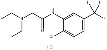 Acetamide, N-[2-chloro-5-(trifluoromethyl)phenyl]-2-(diethylamino)-, hydrochloride (1:1) Structure