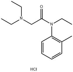 2-(DIETHYLAMINO)-N-ETHYL-o-ACETO-TOLUIDIDE HYDROCHLORIDE Structure