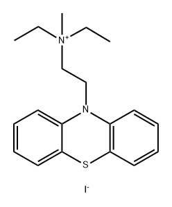 Ammonium, diethylmethyl(2-(10-phenothiazinyl)ethyl)-, iodide Structure