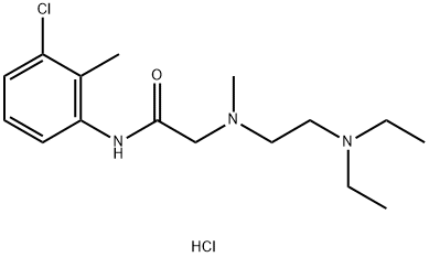 -CHLORO-2-(2-(DIETHYLAMINO)ETHYL) METHYLAMINO-o-ACETOTOLUIDIDE DIHYDRO CHLORIDE Struktur